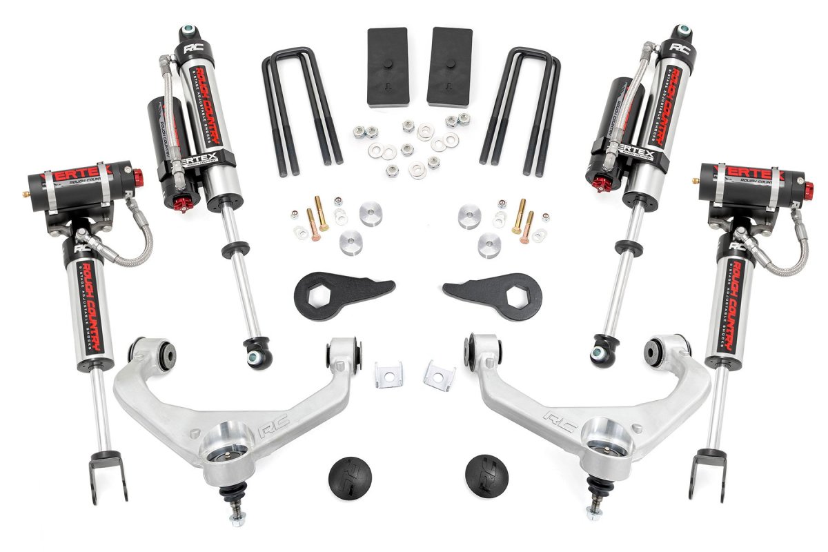 Chevrolet Silverado 2500 HD Suspension Lift Kit - Front + Rear - Rough Country - 3.5 Inch Lift Kit | Vertex | w/ Overloads - '11-'19